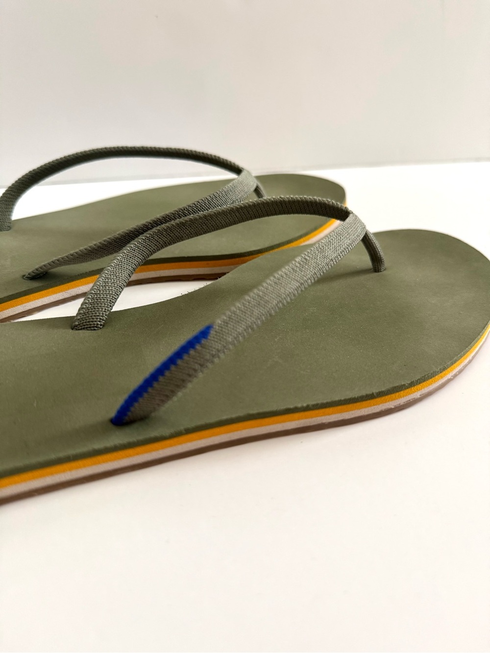 Rothy’s The Flip Flop Sandals Grasshopper Green Size 9 - Picture 7 of 8